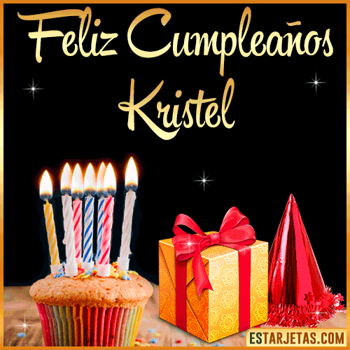 Gif de Feliz Cumpleaños  Kristel