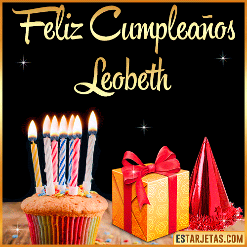Gif de Feliz Cumpleaños  Leobeth