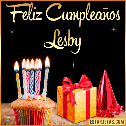 Gif de Feliz Cumpleaños  Lesby