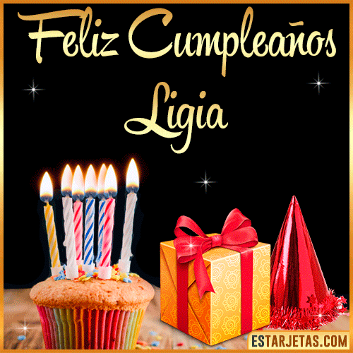 Gif de Feliz Cumpleaños  Ligia