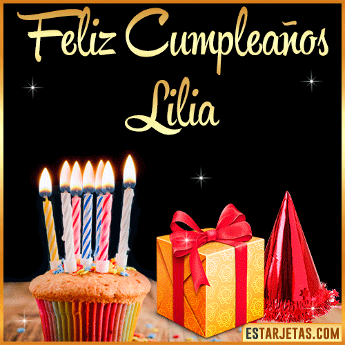 Gif de Feliz Cumpleaños  Lilia