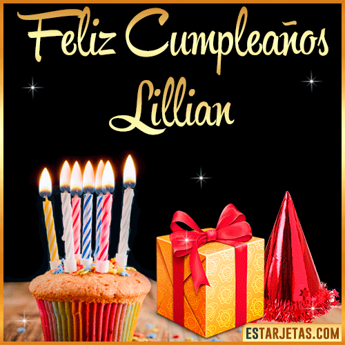 Gif de Feliz Cumpleaños  Lillian