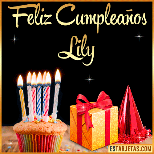 Gif de Feliz Cumpleaños  Lily