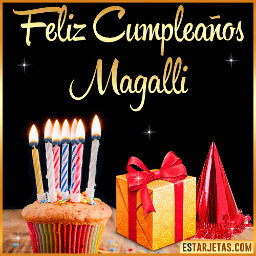 Gif de Feliz Cumpleaños  Magalli