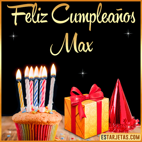 Gif de Feliz Cumpleaños  Max