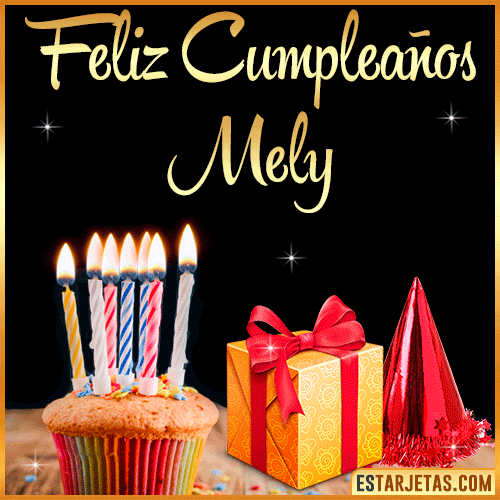 Gif de Feliz Cumpleaños  Mely