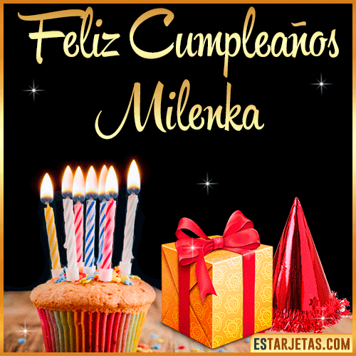 Gif de Feliz Cumpleaños  Milenka