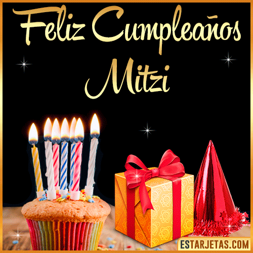 Gif de Feliz Cumpleaños  Mitzi