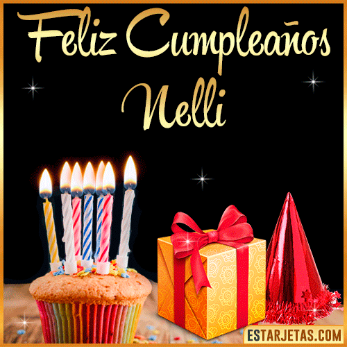Gif de Feliz Cumpleaños  Nelli