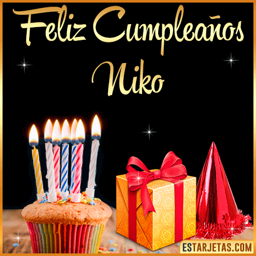 Gif de Feliz Cumpleaños  Niko