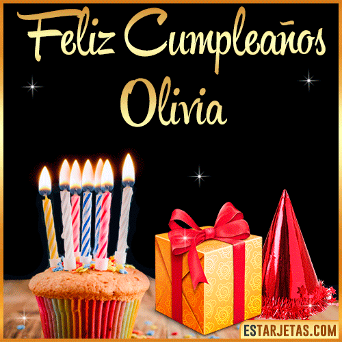 Gif de Feliz Cumpleaños  Olivia