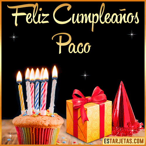 Gif de Feliz Cumpleaños  Paco