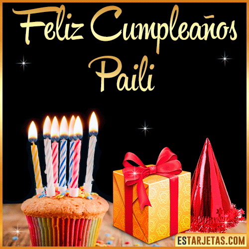 Gif de Feliz Cumpleaños  Paili