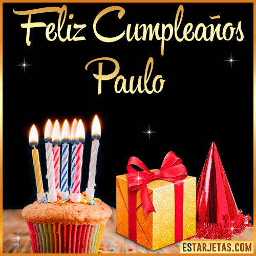 Gif de Feliz Cumpleaños  Paulo