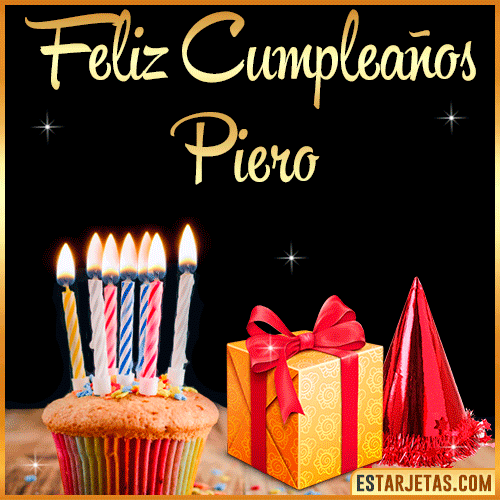Gif de Feliz Cumpleaños  Piero