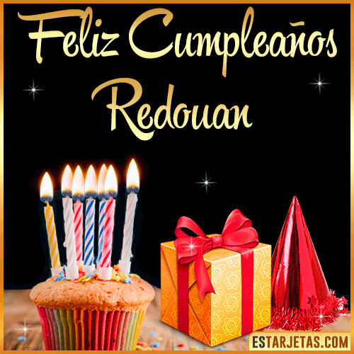 Gif de Feliz Cumpleaños  Redouan