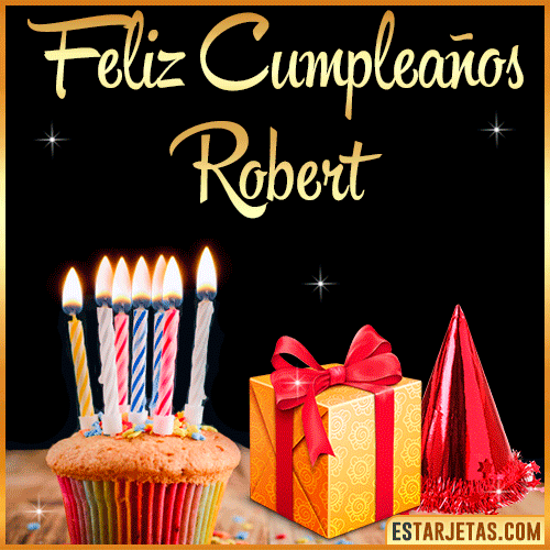 Gif de Feliz Cumpleaños  Robert