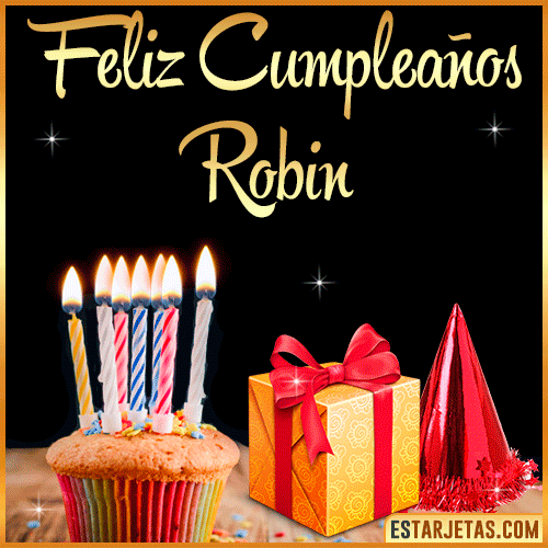 Gif de Feliz Cumpleaños  Robin