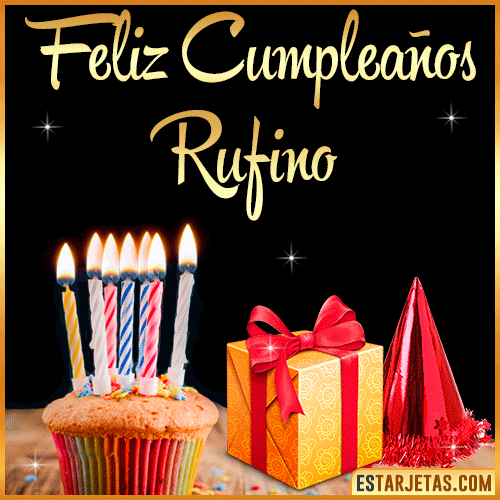 Gif de Feliz Cumpleaños  Rufino
