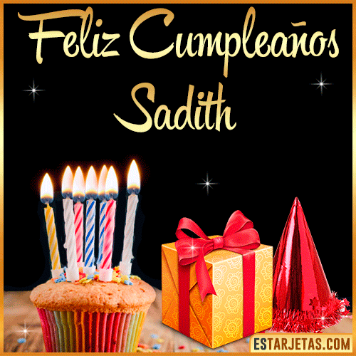 Gif de Feliz Cumpleaños  Sadith