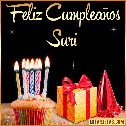 Gif de Feliz Cumpleaños  Suri