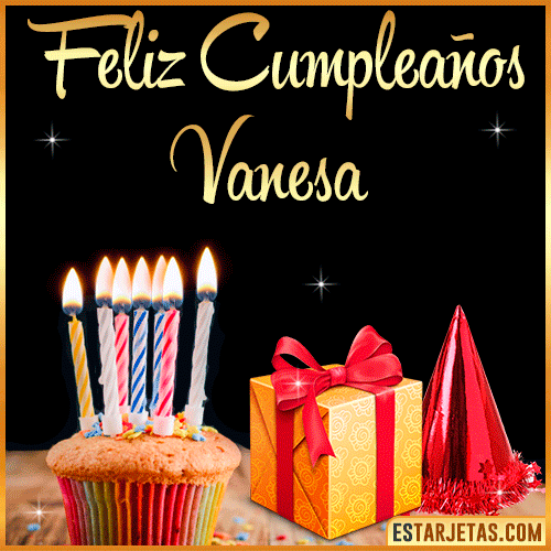 Gif de Feliz Cumpleaños  Vanesa