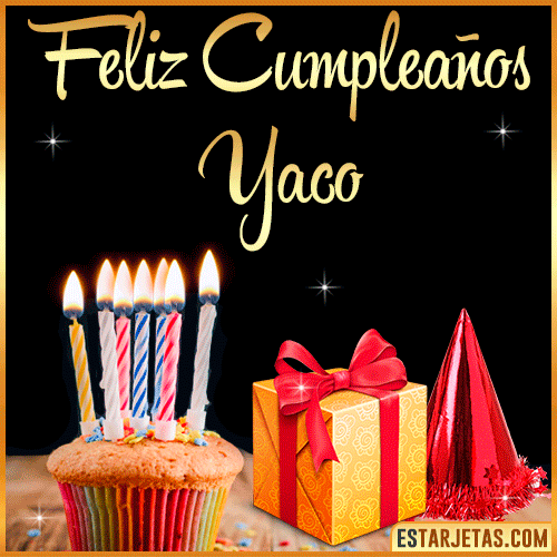 Gif de Feliz Cumpleaños  Yaco