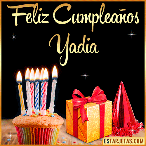 Gif de Feliz Cumpleaños  Yadia