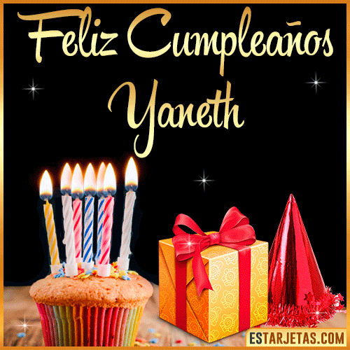 Gif de Feliz Cumpleaños  Yaneth