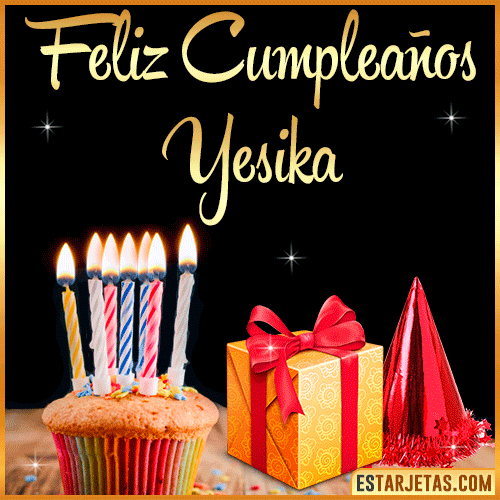 Gif de Feliz Cumpleaños  Yesika
