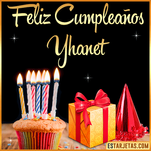 Gif de Feliz Cumpleaños  Yhanet