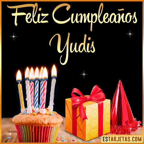 Gif de Feliz Cumpleaños  Yudis
