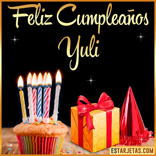 Gif de Feliz Cumpleaños  Yuli