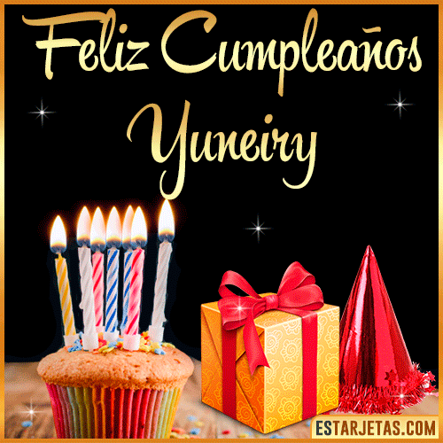 Gif de Feliz Cumpleaños  Yuneiry