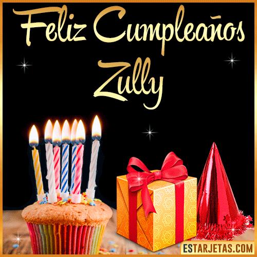 Gif de Feliz Cumpleaños  Zully