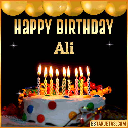 Gif happy Birthday Cake  Ali