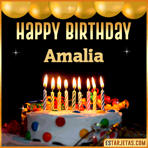 Gif happy Birthday Cake  Amalia
