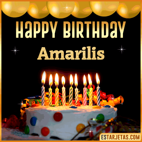Gif happy Birthday Cake  Amarilis