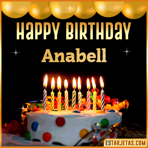 Gif happy Birthday Cake  Anabell