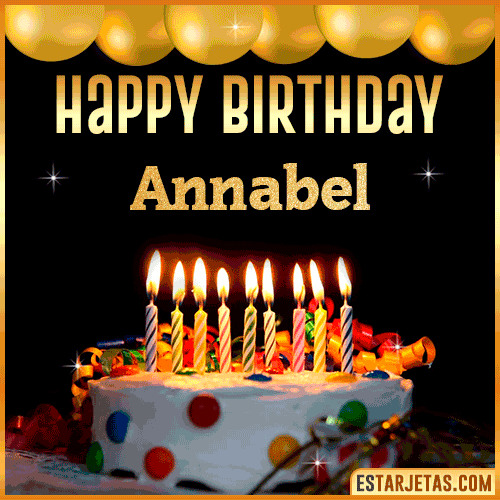Gif happy Birthday Cake  Annabel