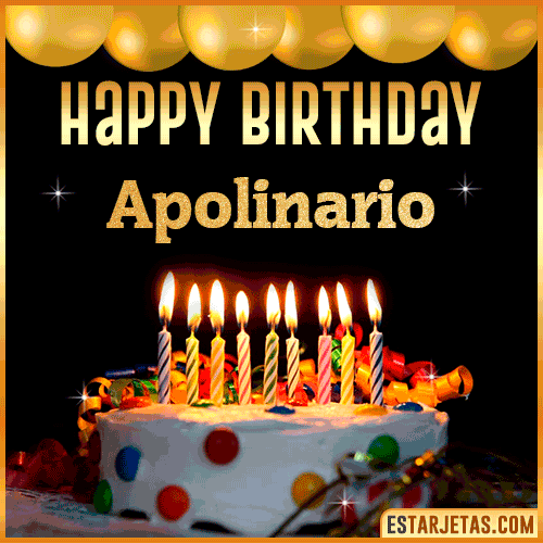 Gif happy Birthday Cake  Apolinario