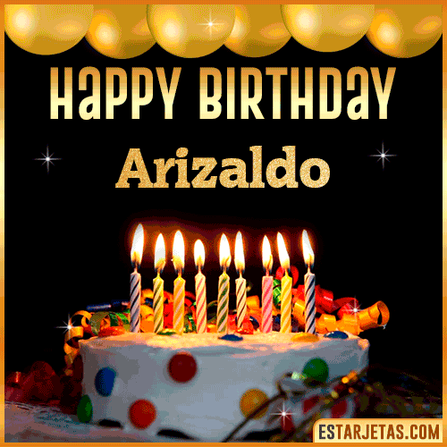 Gif happy Birthday Cake  Arizaldo