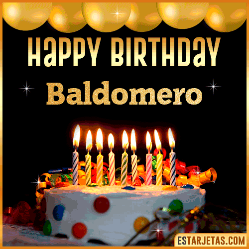 Gif happy Birthday Cake  Baldomero