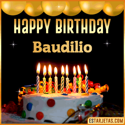 Gif happy Birthday Cake  Baudilio