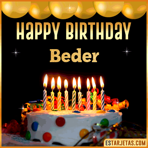 Gif happy Birthday Cake  Beder