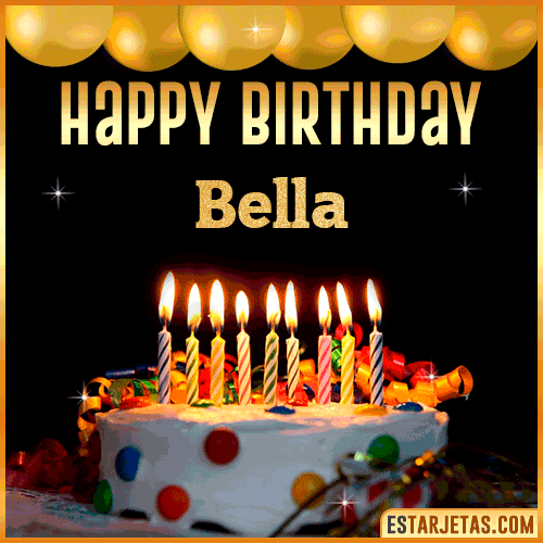 Gif happy Birthday Cake  Bella
