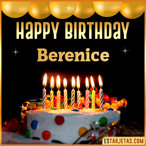 Gif happy Birthday Cake  Berenice