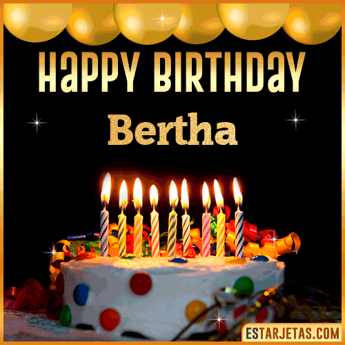 Gif happy Birthday Cake  Bertha