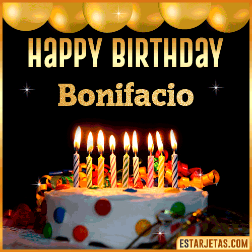 Gif happy Birthday Cake  Bonifacio