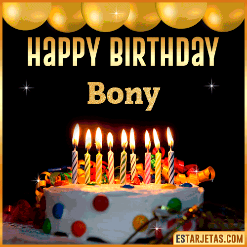 Gif happy Birthday Cake  Bony